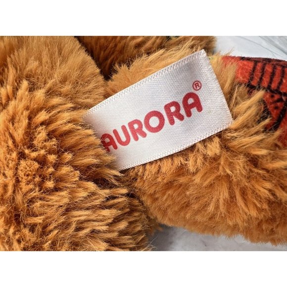 13" Soft Red Orange Southwest Style Lion Plush Aurora 2021 Proud Noble Colorful - Picture 5 of 7